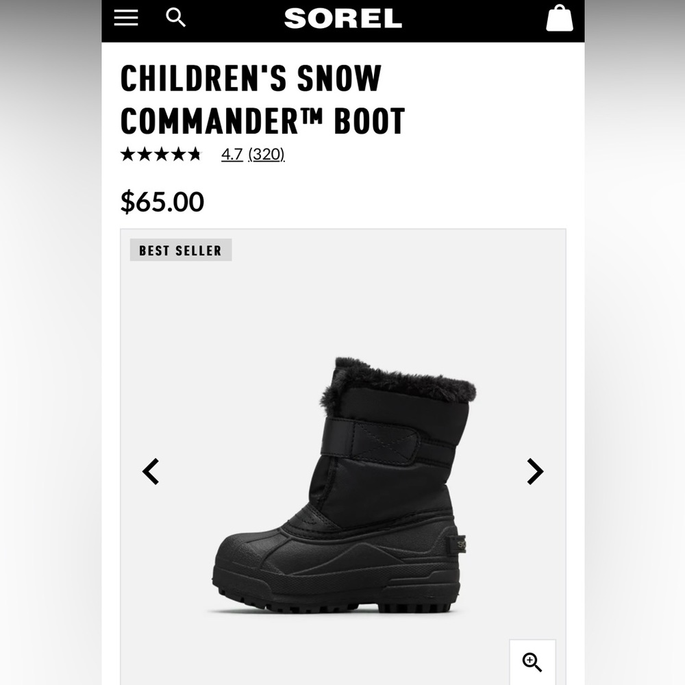 CHILDREN’S SOREL SNOW COMMANDER BOOT